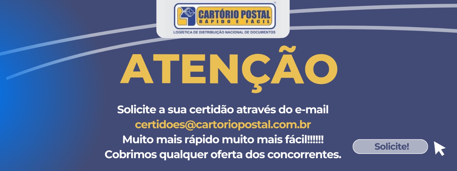 certidao e na cartorio postal